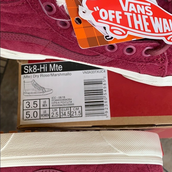 VANS SK8-Hi Mte Dry Rose/Marshmallow WMNS - Picture 16 of 16